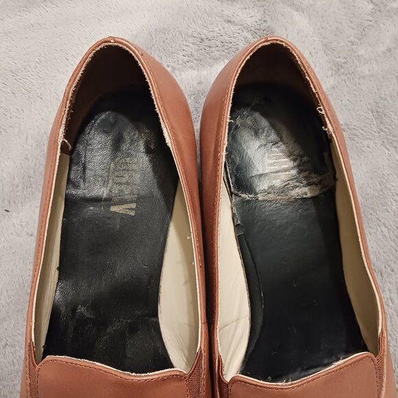 Vintage 90s Drew Shoe Women’s Arlene Tan Casual Leather Loafers 9WW - Picture 9 of 13